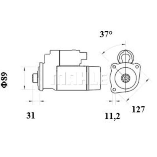 MS 1034 - Startmotor 