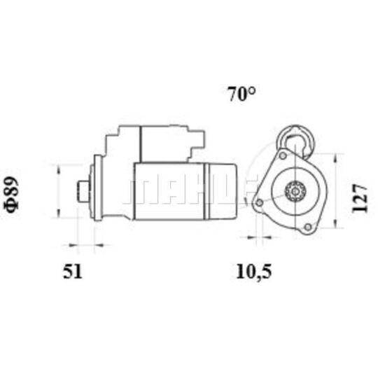 MS 1003 - Startmotor 