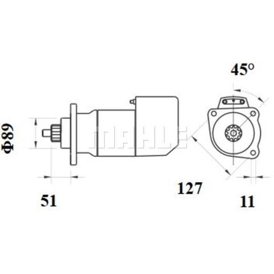 MS 712 - Startmotor 