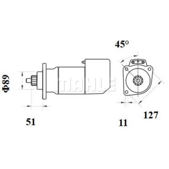 MS 702 - Startmotor 