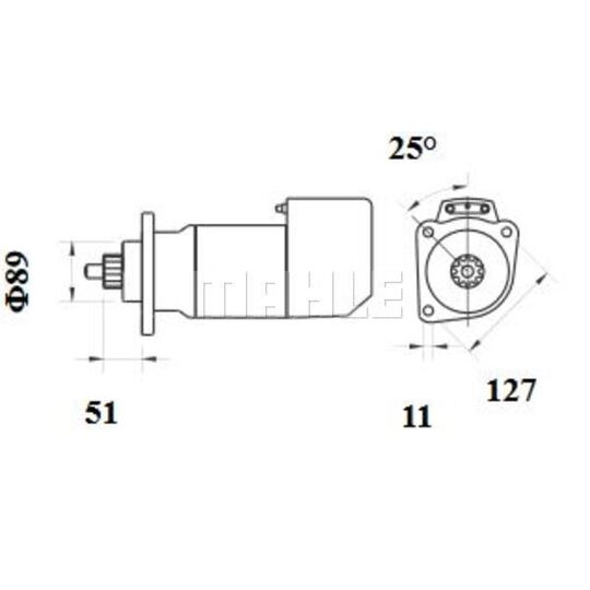 MS 713 - Startmotor 