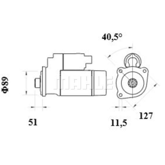 MS 974 - Startmotor 