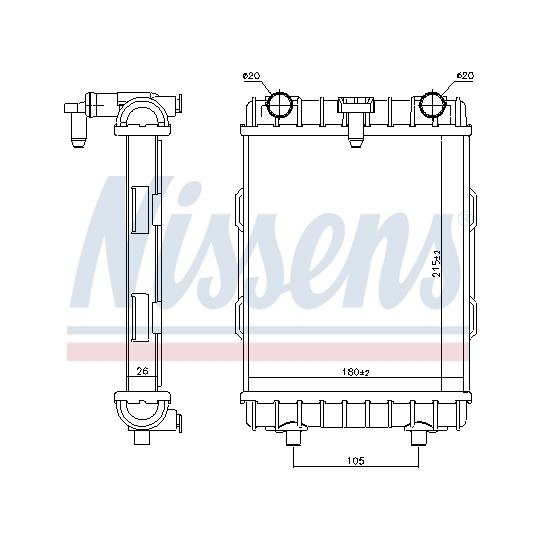 606645 - Radiaator, mootorijahutus 