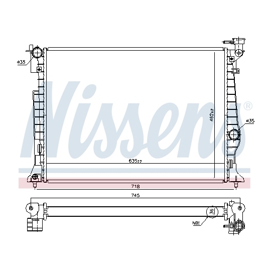 606953 - Radiator, engine cooling 