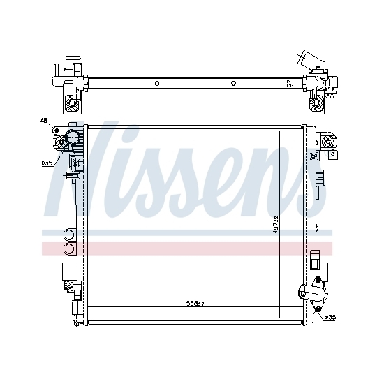 606952 - Radiator, engine cooling 