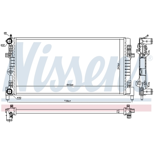 606722 - Radiator, engine cooling 