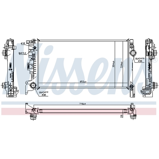 606564 - Radiator, engine cooling 