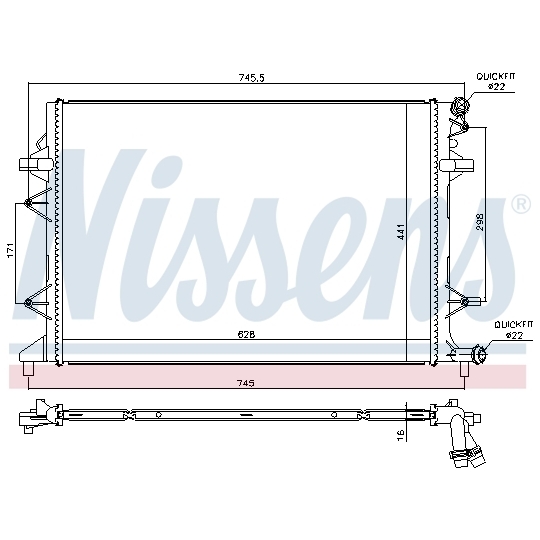 65017 - Radiator, engine cooling 