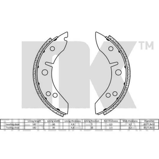 2712001 - Brake Shoe Kit 