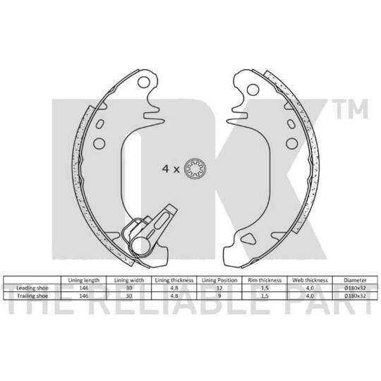 2719491 - Brake Shoe Kit 