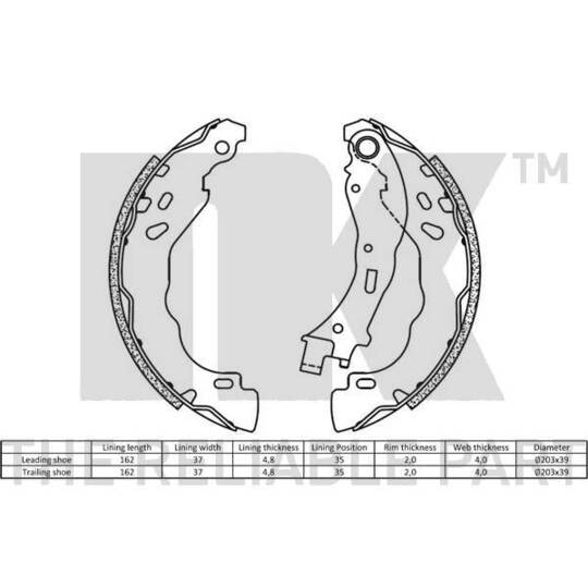 2719812 - Brake Shoe Kit 