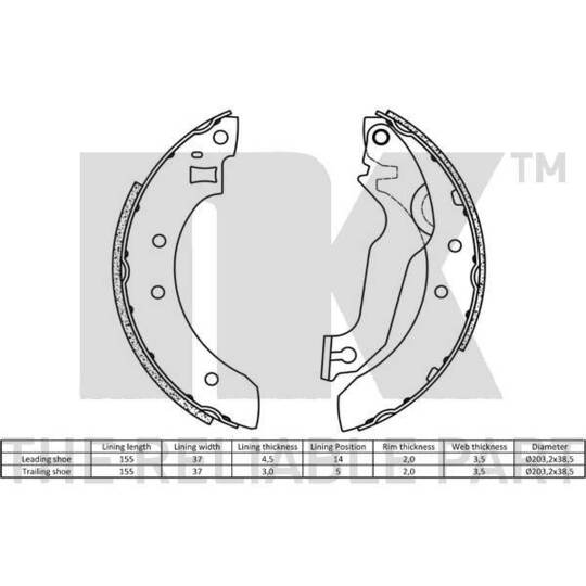 2725365 - Brake Shoe Set 