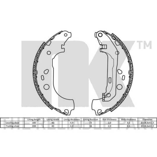 2725728 - Brake Shoe Set 