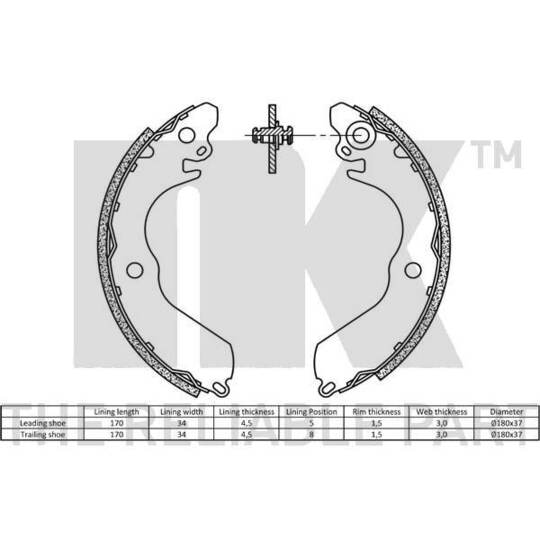 2730533 - Brake Shoe Set 