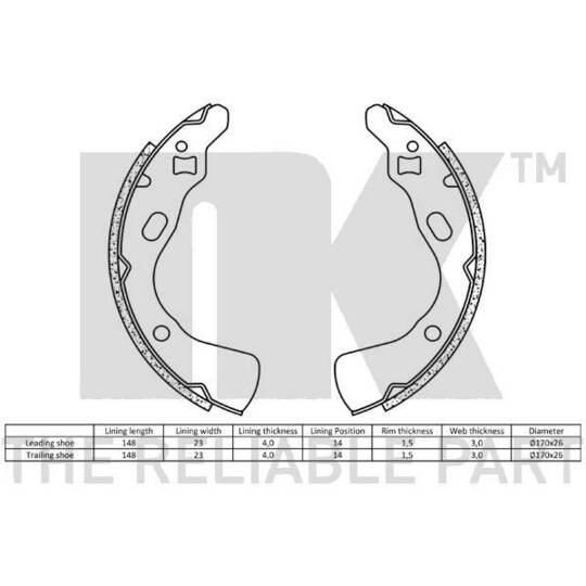 2732507 - Brake Shoe Set 