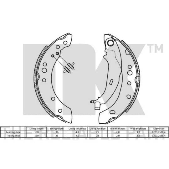 2730761 - Brake Shoe Set 