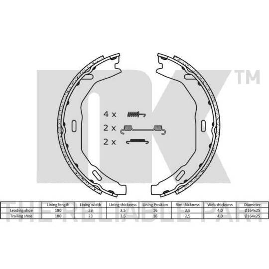 2733763 - Piduriklotside komplekt, seisupidur 