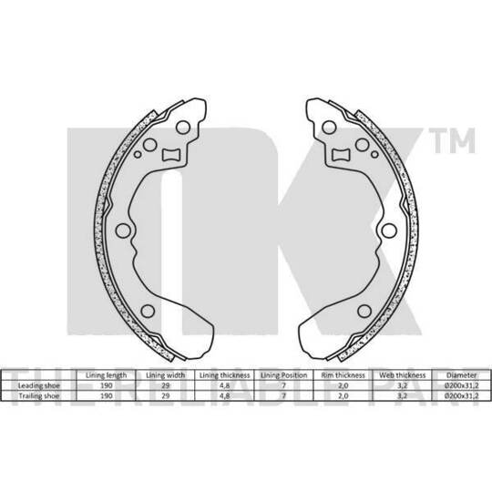 2735744 - Brake Shoe Set 