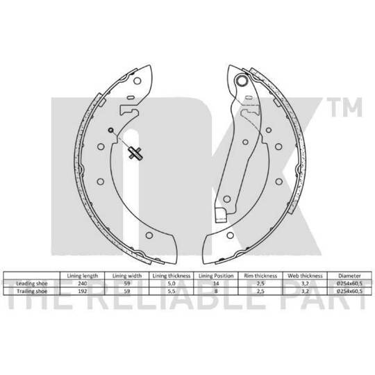 2737390 - Brake Shoe Kit 