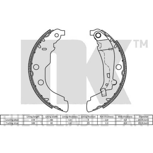 2737582 - Brake Shoe Set 