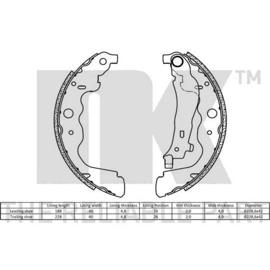 2739787 - Brake Shoe Kit 