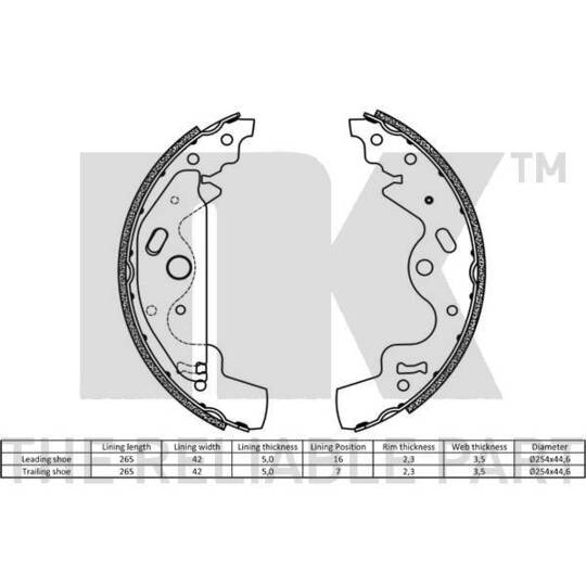 2740699 - Brake Shoe Set 