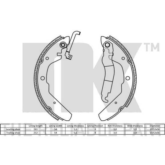 2747370 - Brake Shoe Set 