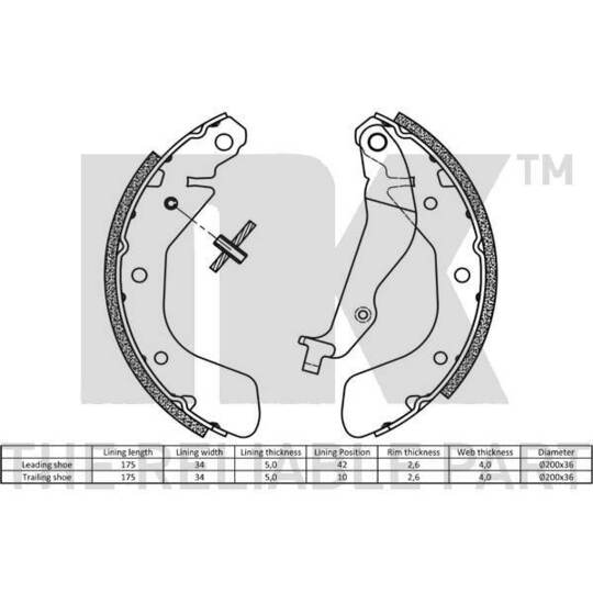 2750717 - Brake Shoe Set 