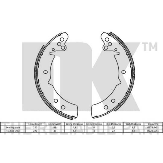 2748244 - Brake Shoe Kit 