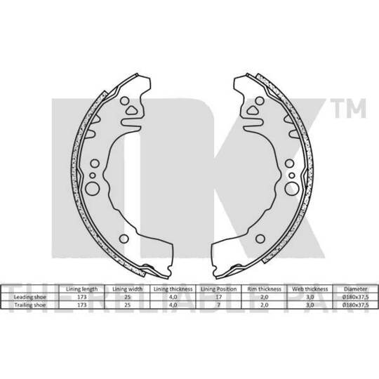 2751684 - Brake Shoe Set 