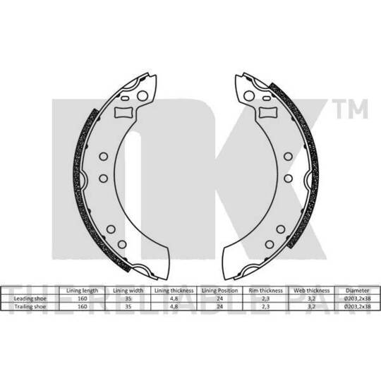 2799280 - Brake Shoe Kit 