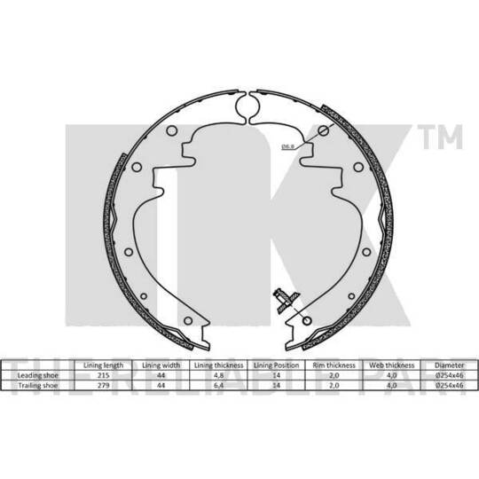 2793639 - Brake Shoe Set 