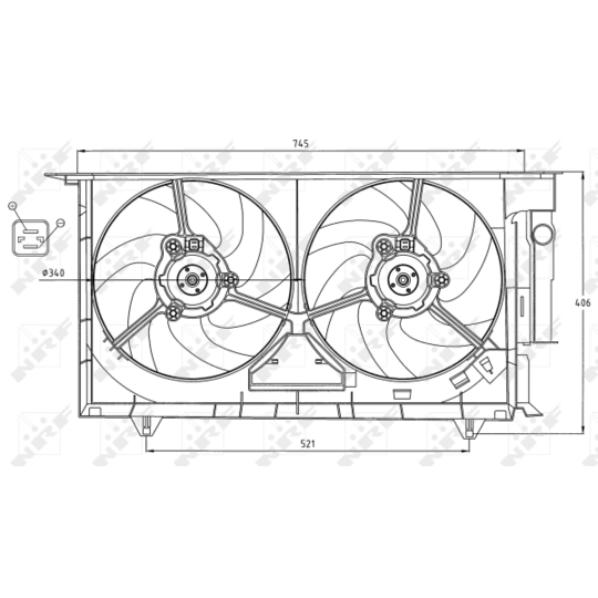 47075 - Fan, radiator 