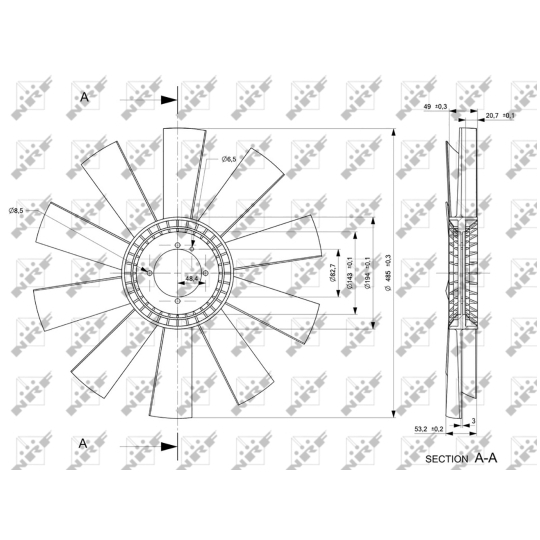 49830 - Fan Wheel, engine cooling 