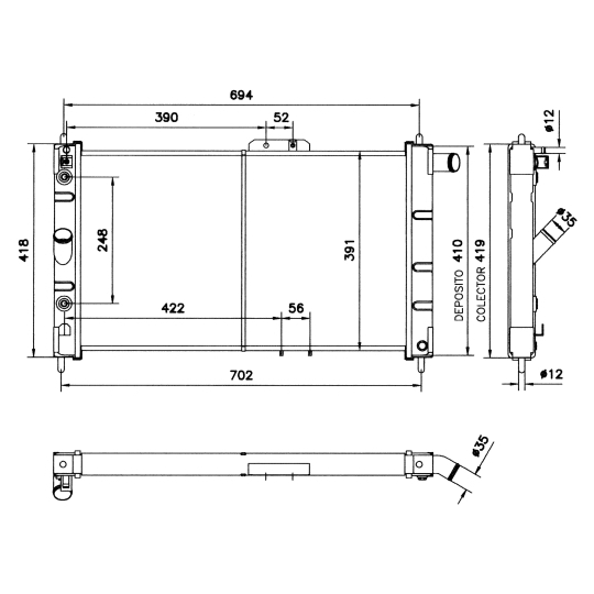 52056 - Radiator, engine cooling 