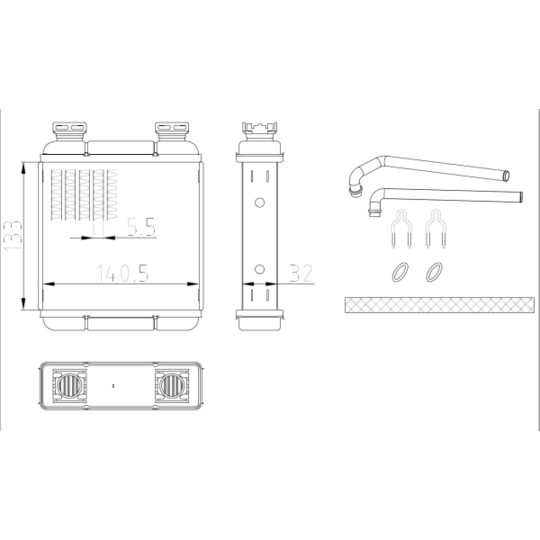 54411 - Heat Exchanger, interior heating 