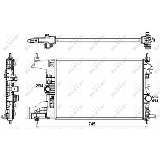 53142 - Radiator, engine cooling 