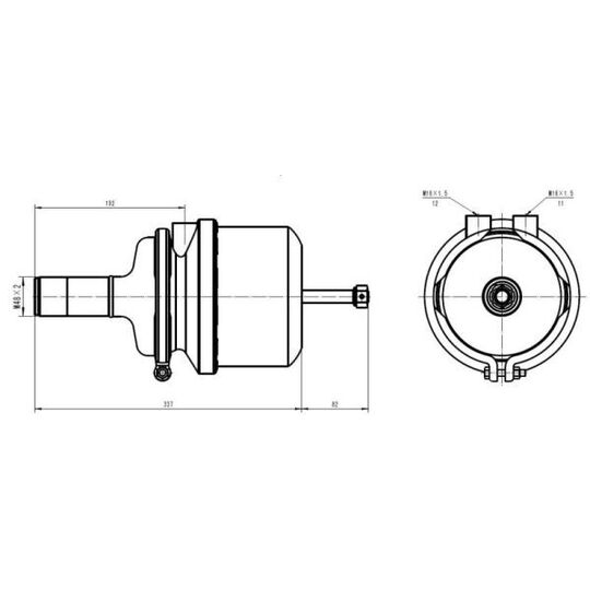 05-BCT16/24-M48X2 - Membraanpidurusilinder 