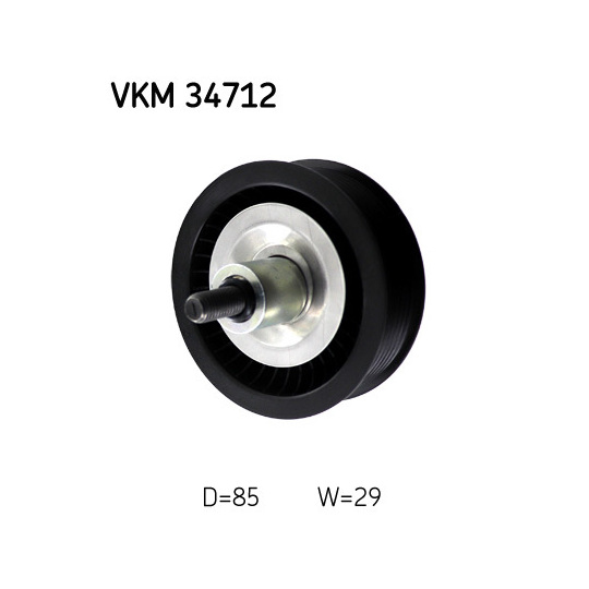 VKM 34712 - Deflection/Guide Pulley, v-ribbed belt 