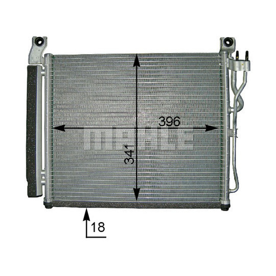 AC 591 000P - Condenser, air conditioning 