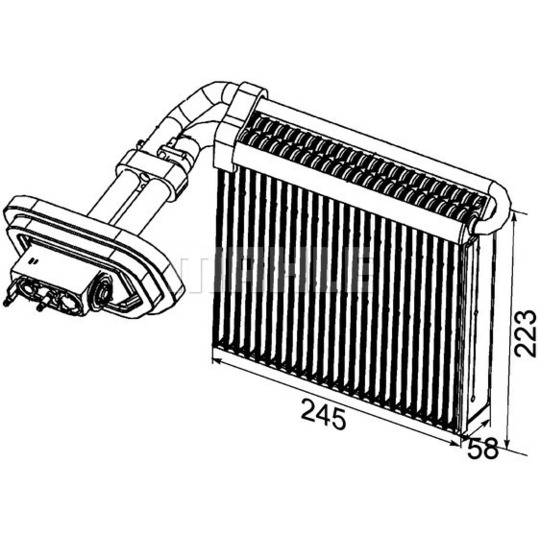 AE 99 000P - Evaporator, air conditioning 