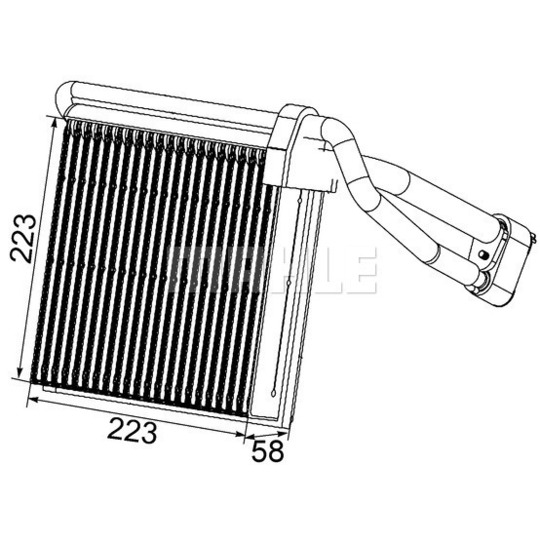 AE 96 000P - Evaporator, air conditioning 