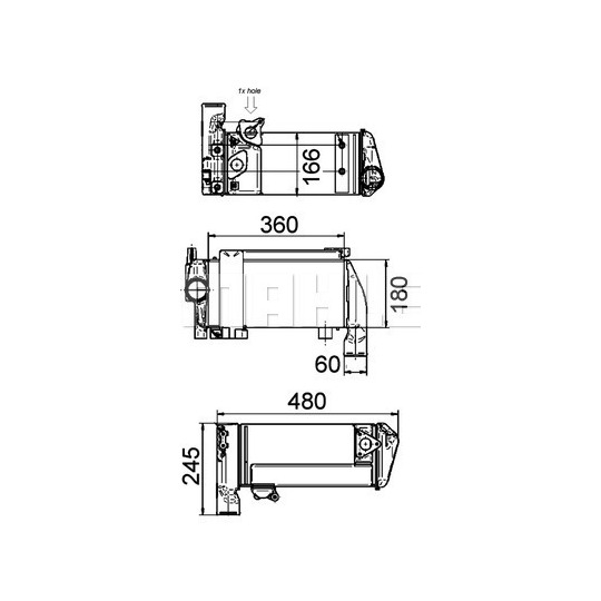 CLC 143 000P - Oil Cooler, retarder 