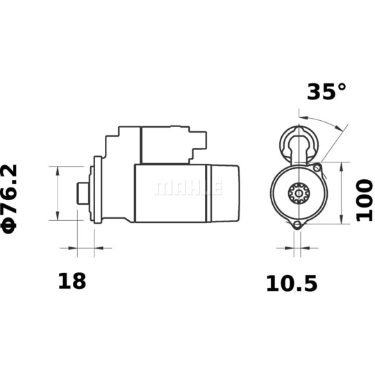 MS 116 - Startmotor 