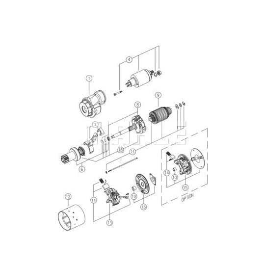 MS 116 - Startmotor 