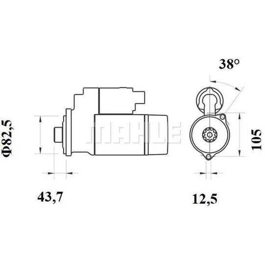 MS 140 - Startmotor 