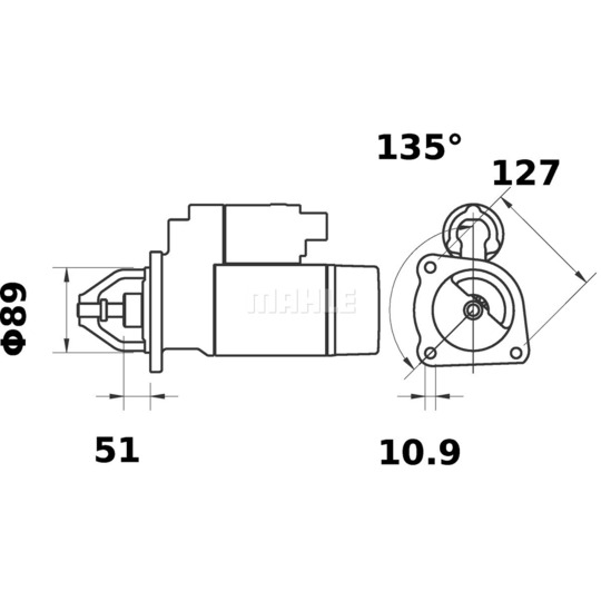 MS 170 - Startmotor 