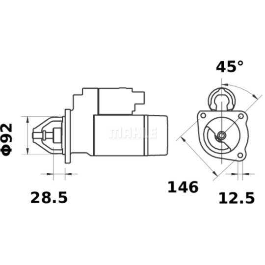 MS 145 - Startmotor 