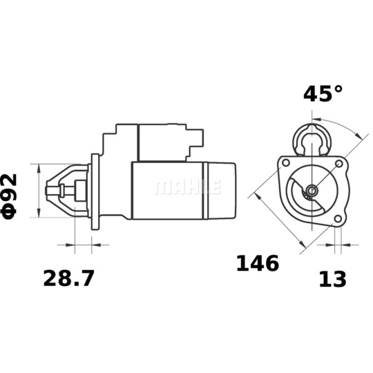 MS 273 - Startmotor 