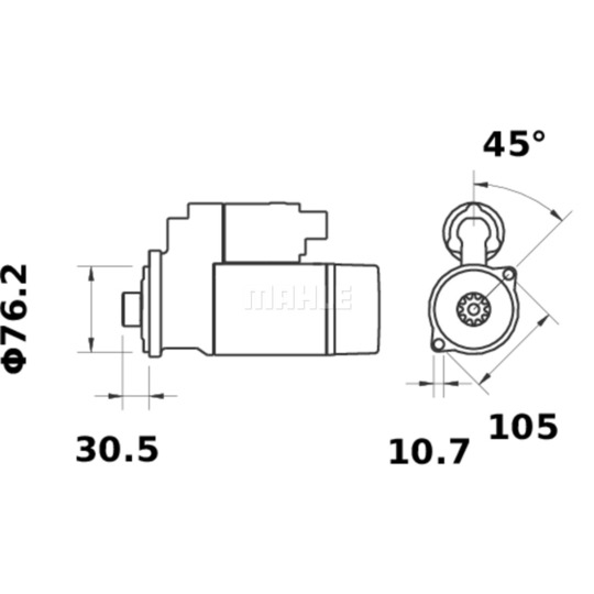 MS 359 - Startmotor 